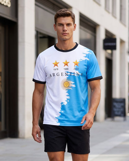KZZ Crew-neck short-sleeve sports T-shirt