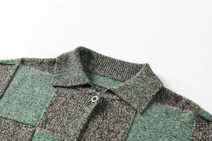 KZZ Men's street style plaid jacket