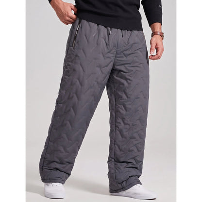 KZZ Men's Quilted Hooded Thermal Set