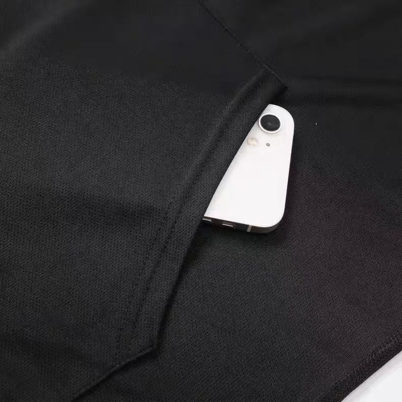 KZZ Men's solid color drawstring pocket hoodie