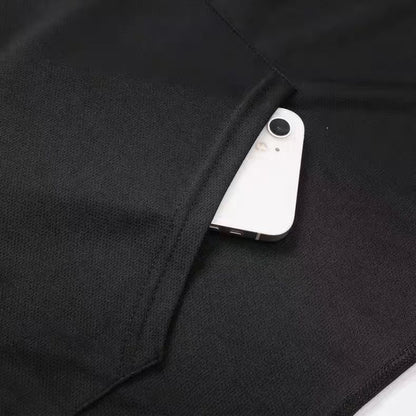 KZZ Men's solid color drawstring pocket hoodie