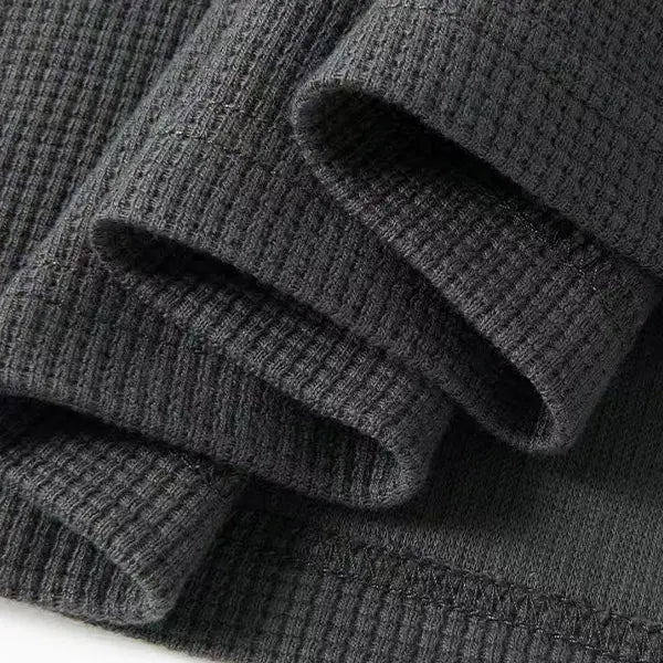 KZZ Men's Summer Waffle-Knit Athleisure Set