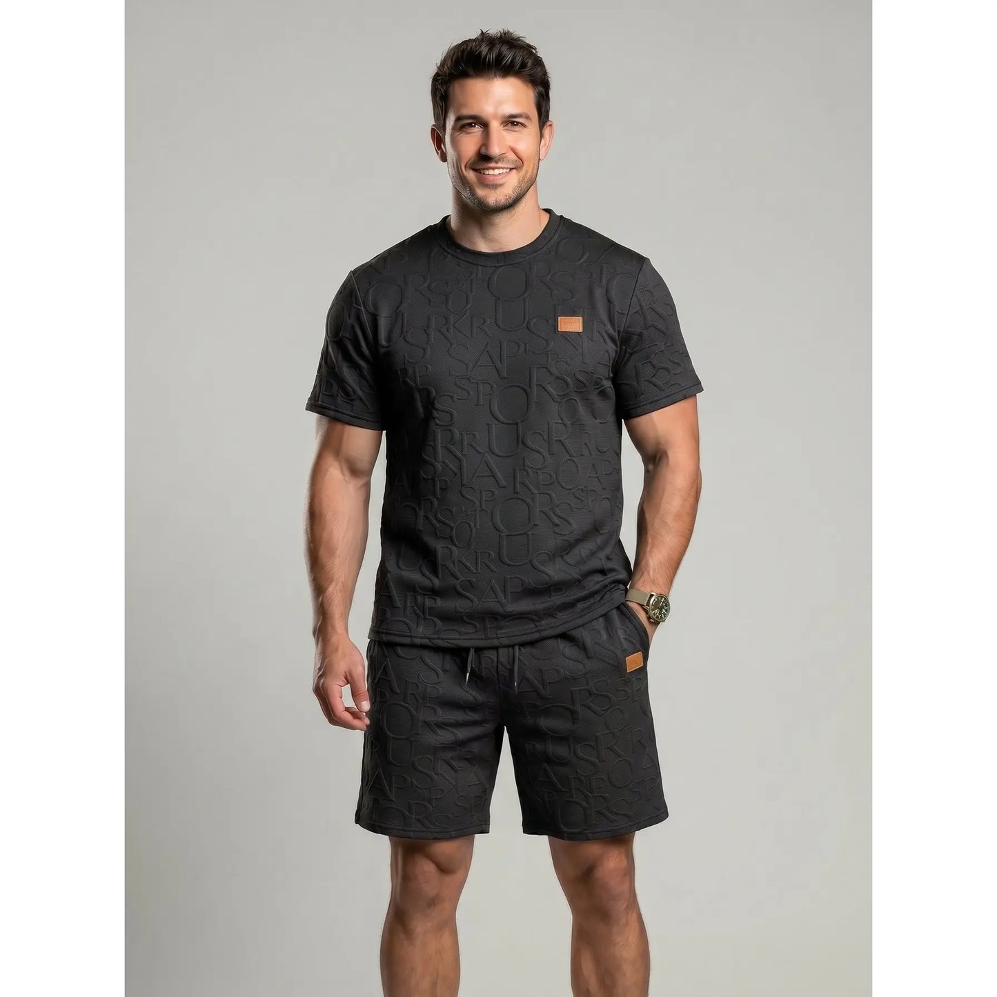 KZZ Men's Casual Fashion Two-Piece Set