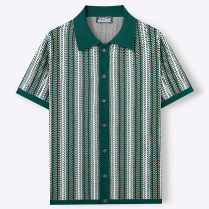 KZZ Men's High-Quality Short-Sleeve Knit Shirt