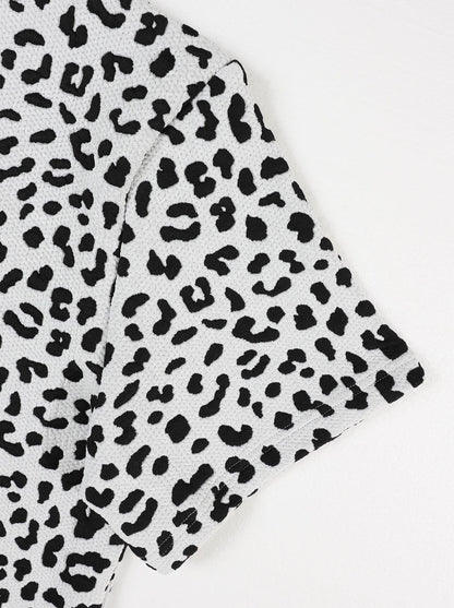 KZZ Men's Leopard Print Two-Piece Set