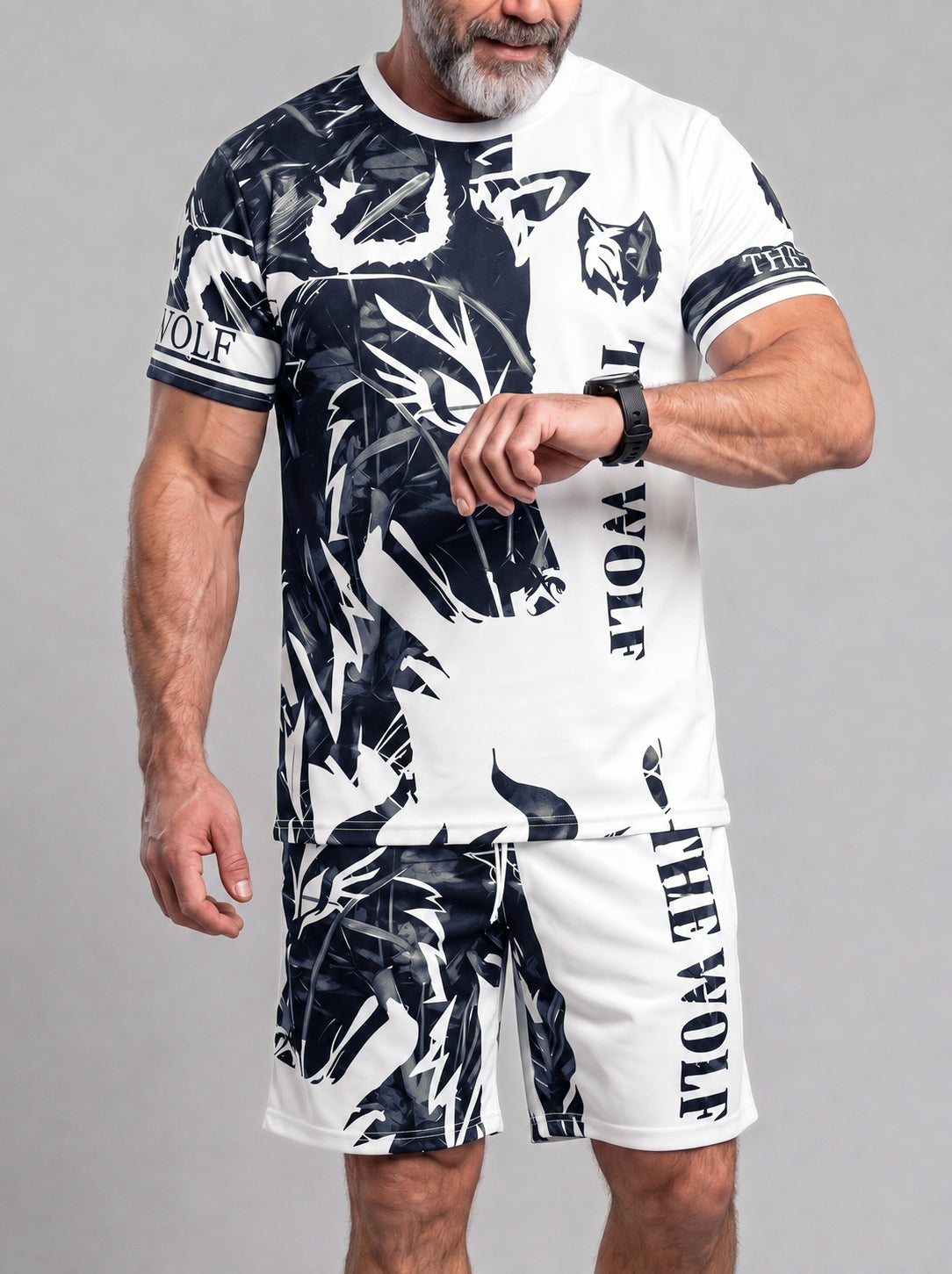 KZZ Men's Casual Breathable T-Shirt and Shorts