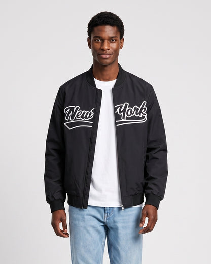 KZZ Letter Print Sports Jacket