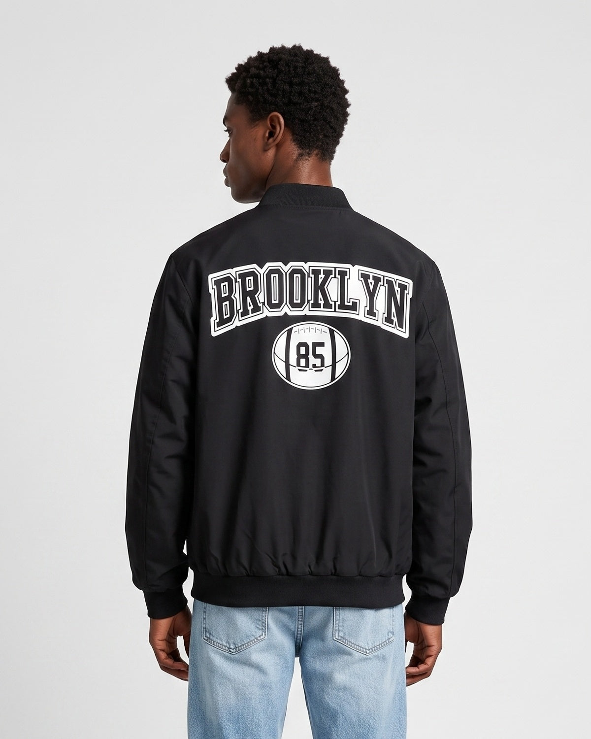 KZZ Letter Print Sports Jacket
