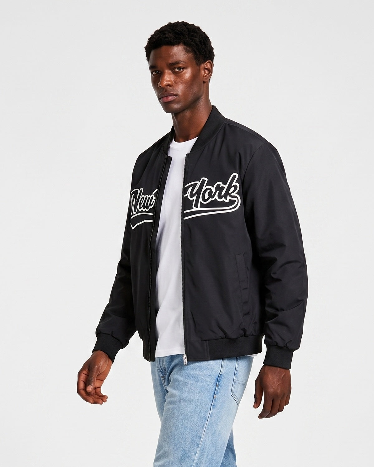 KZZ Letter Print Sports Jacket