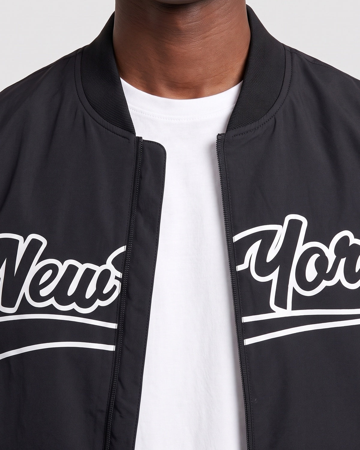 KZZ Letter Print Sports Jacket