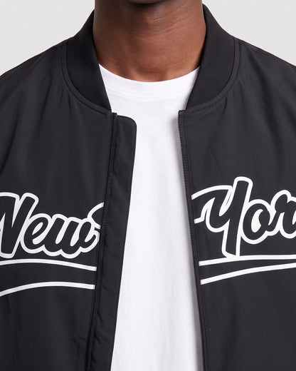 KZZ Letter Print Sports Jacket