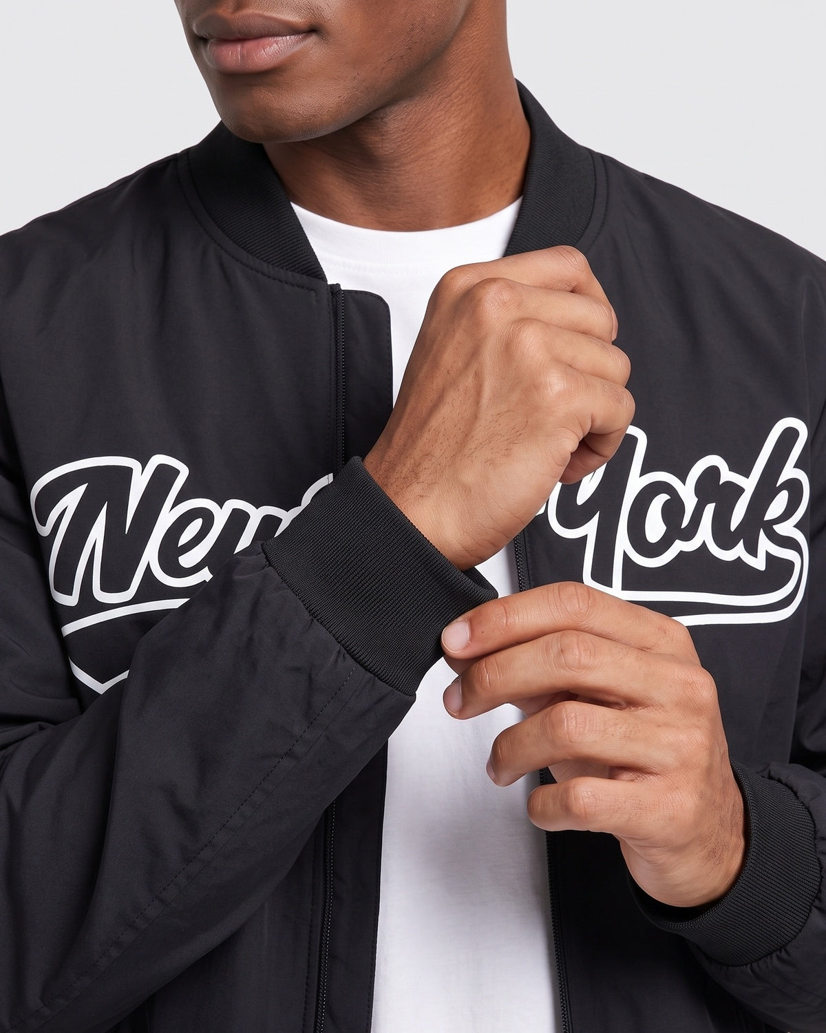 KZZ Letter Print Sports Jacket