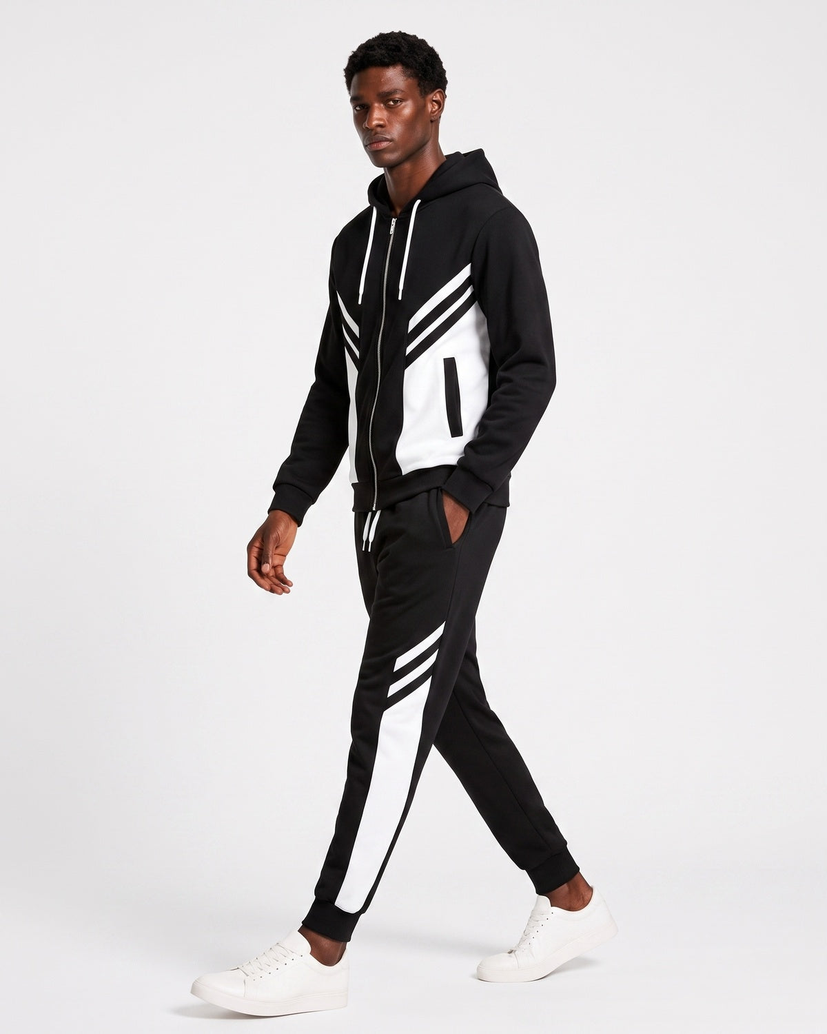 KZZ Men's Casual Hooded Tracksuit
