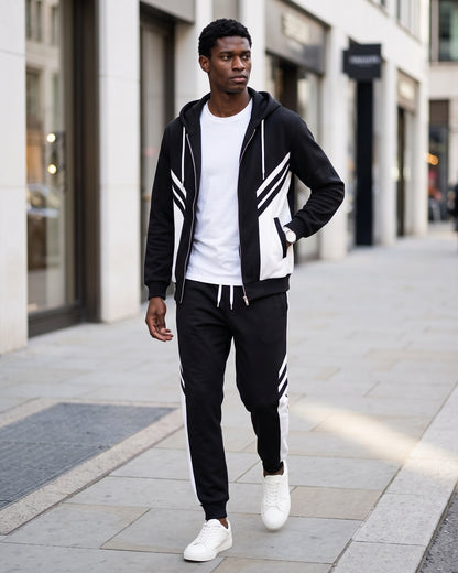 KZZ Men's Casual Hooded Tracksuit