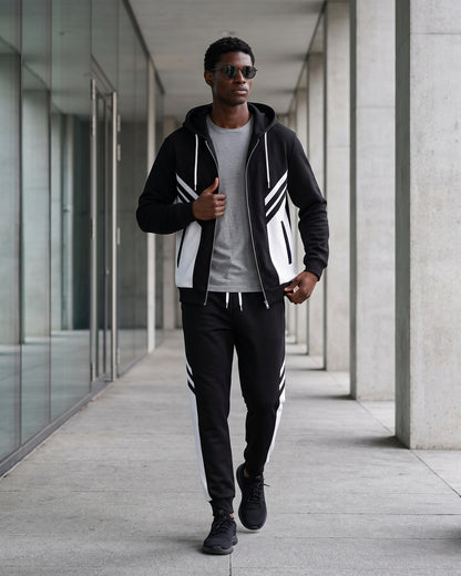KZZ Men's Casual Hooded Tracksuit