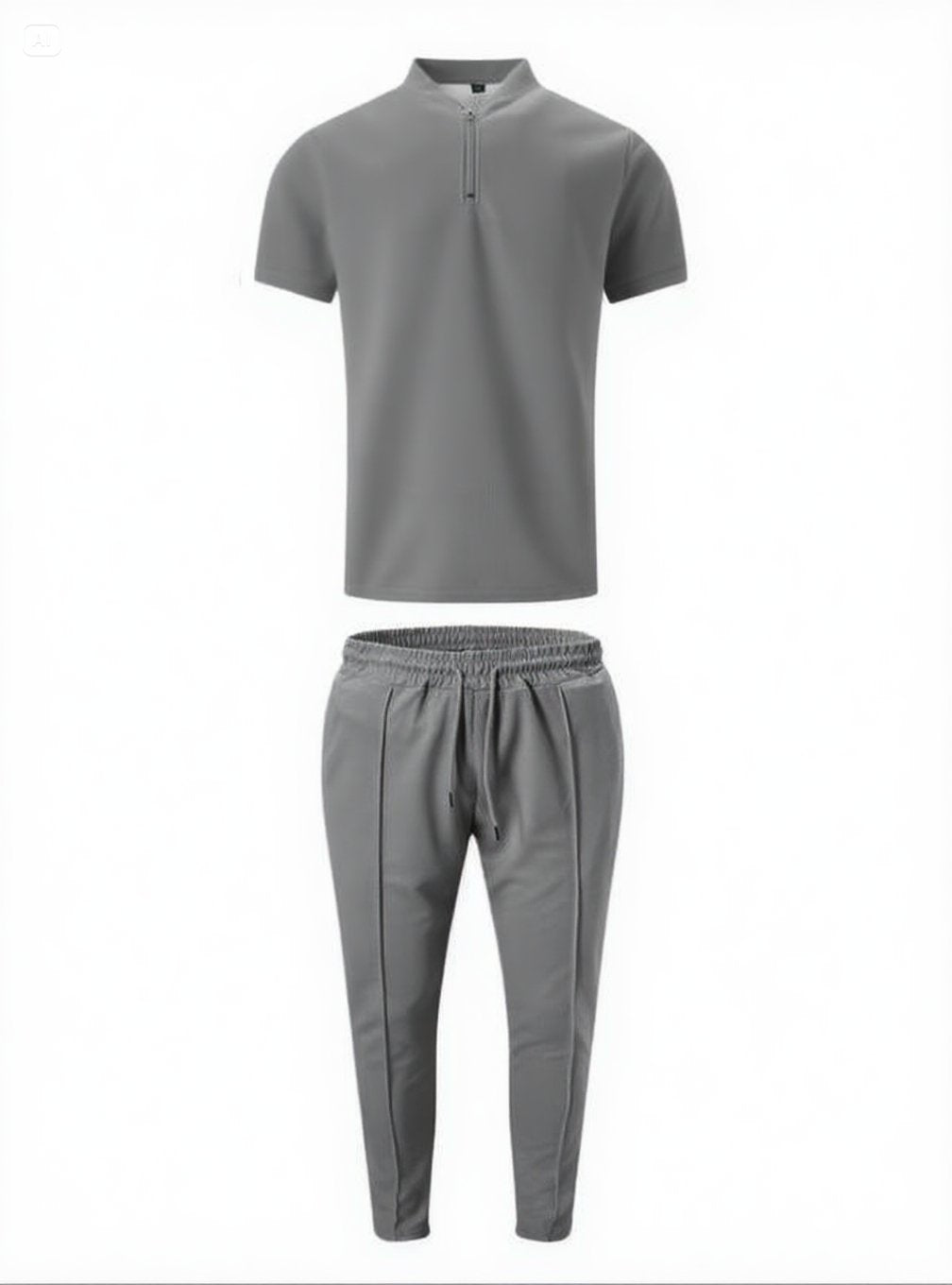 KZZ Men's Pure Color Jacket and Sports Leisure Long Pants
