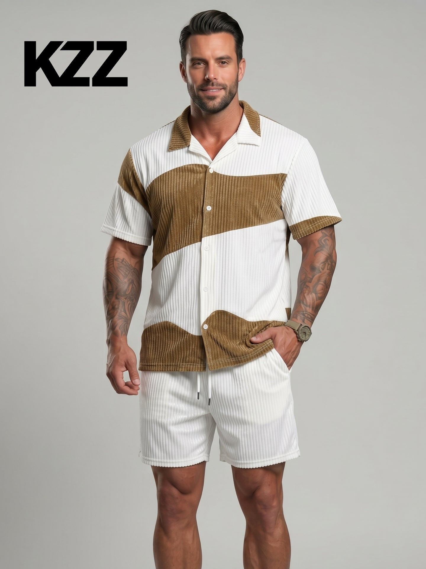 KZZ Men's Summer Vacation Set