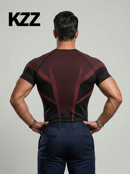 KZZ Men's  Casual Running  Short Sleeve T-Shirt