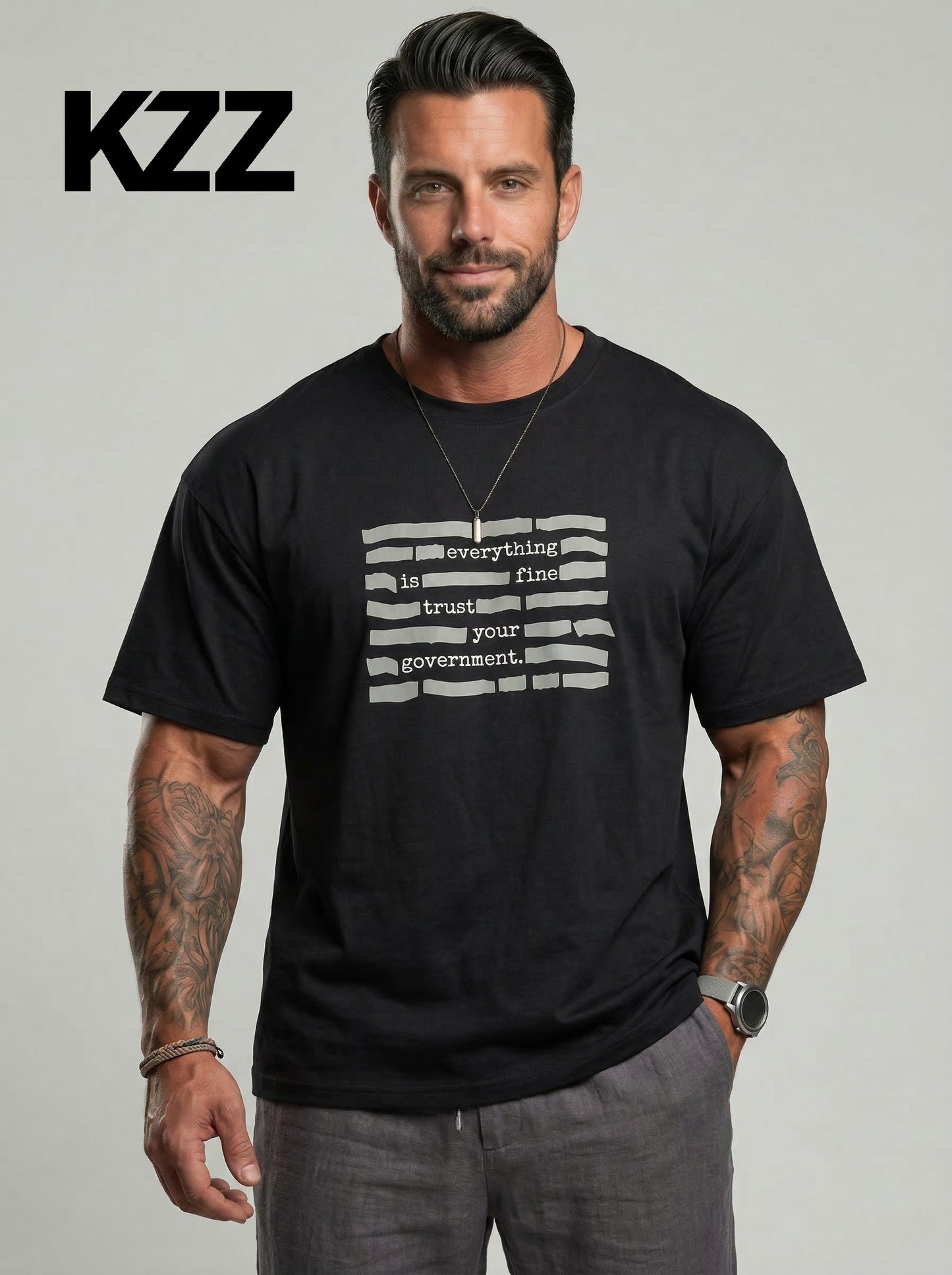 KZZ Casual Short-Sleeve T-Shirt