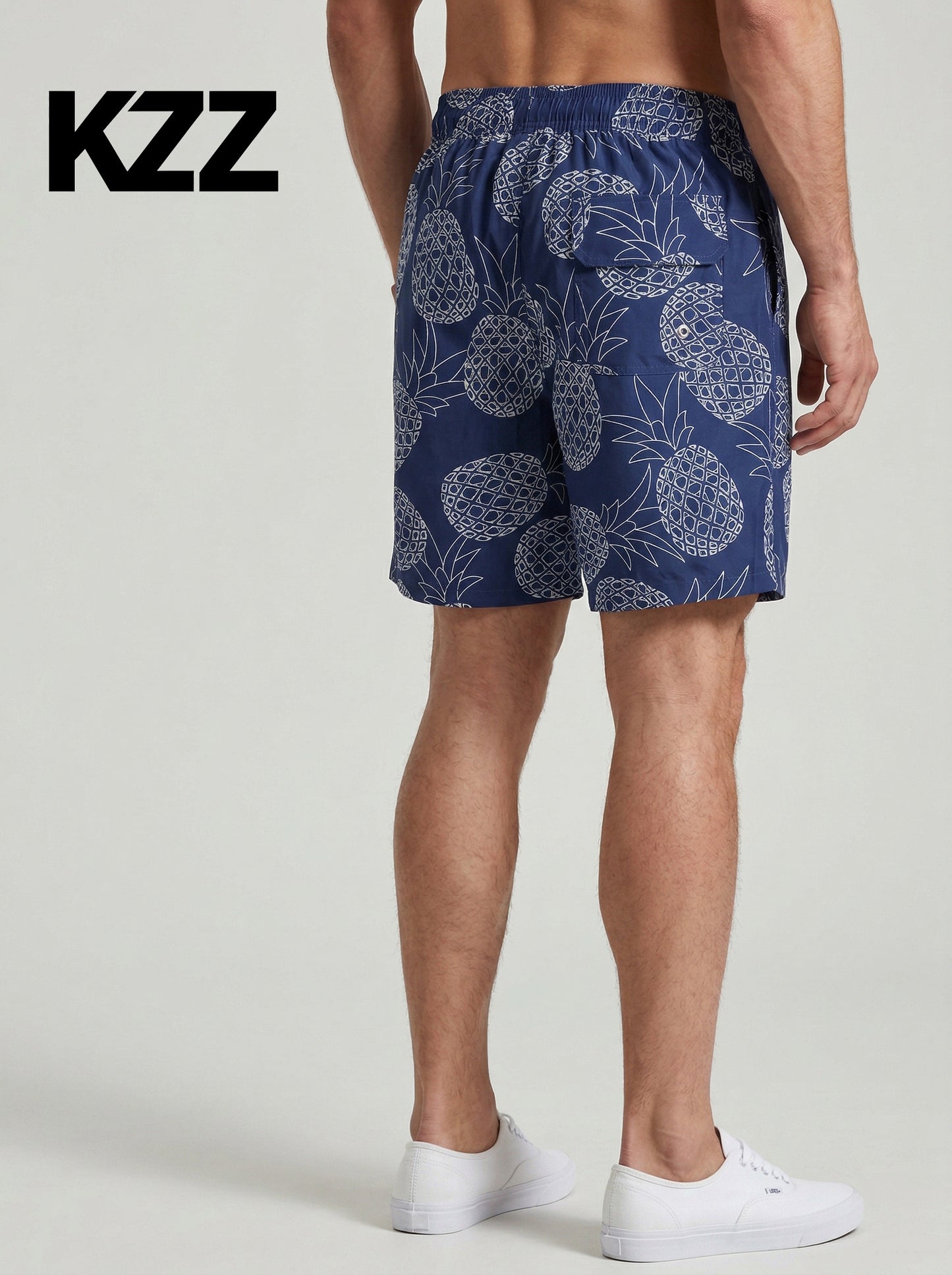 KZZ Quick-Drying Beach Swim Trunks