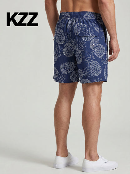 KZZ Quick-Drying Beach Swim Trunks