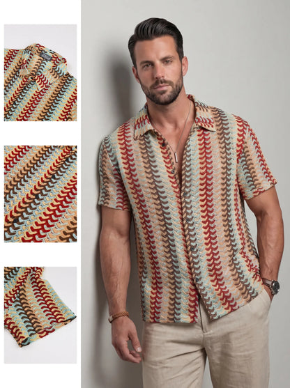 KZZ  New Summer Men's Knitted Shirt