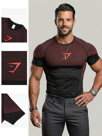KZZ Men's  Casual Running  Short Sleeve T-Shirt