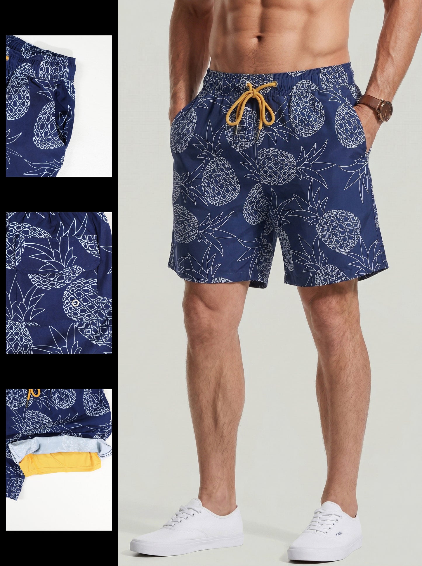 KZZ Quick-Drying Beach Swim Trunks