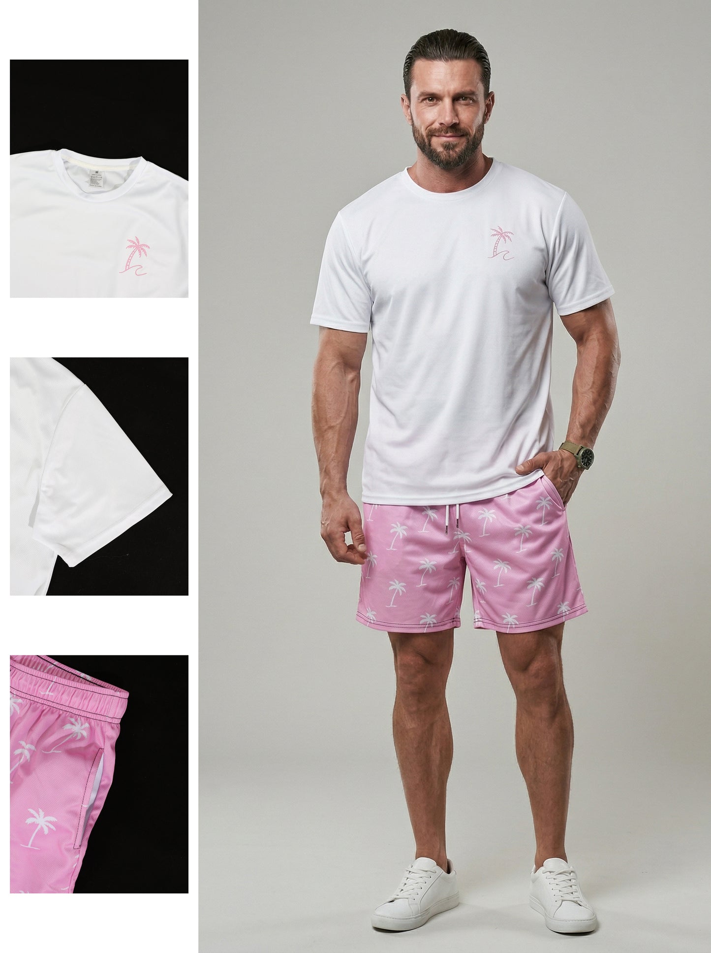 KZZ Casual Short-Sleeve T-Shirt and Shorts