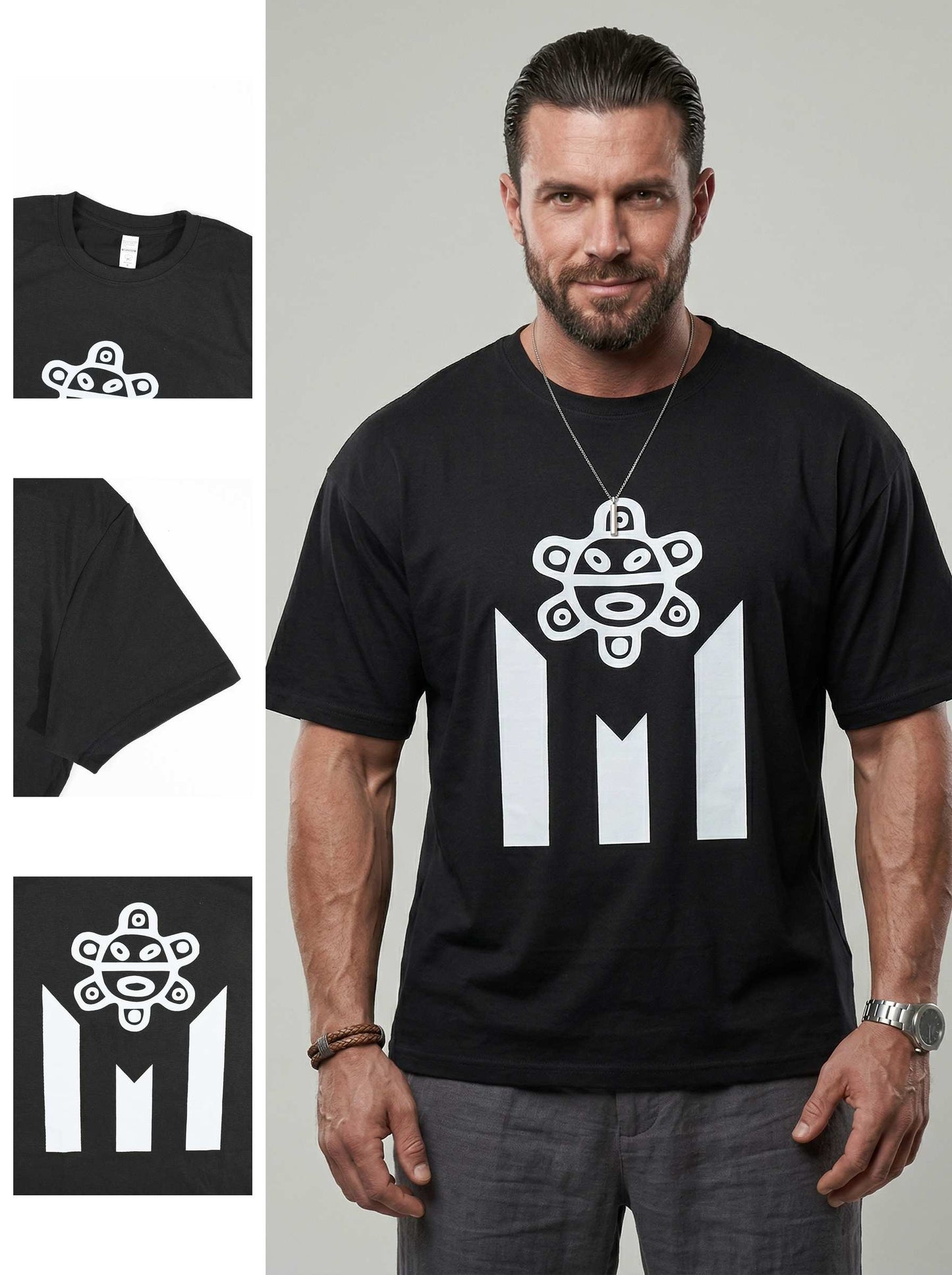 KZZ Men's  Puerto Rico-Inspired Graphic Tee