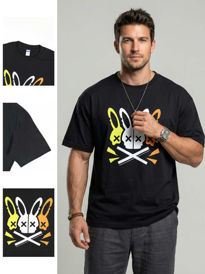 KZZ Men's Casual Crew-Neck T-Shirt