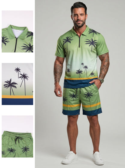 KZZ Regular fit casual polo shirt and shorts