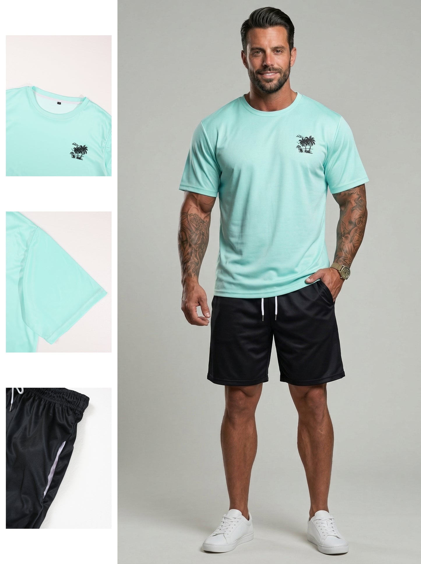 KZZ Men's Beach Shorts Set