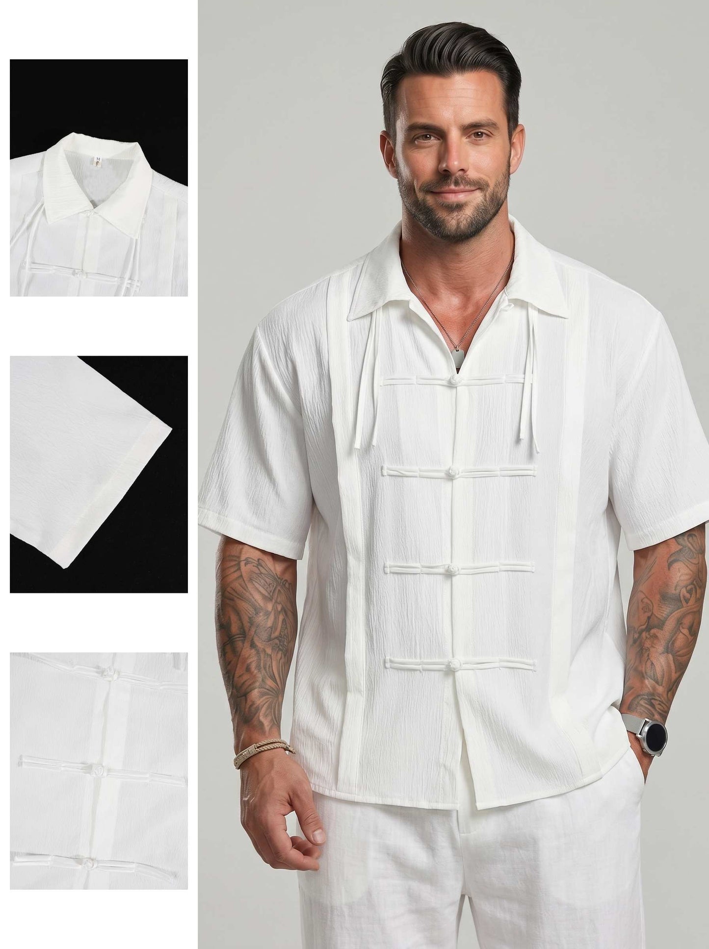 KZZ New Chinese-Style & Hong Kong-Style Youth Shirt