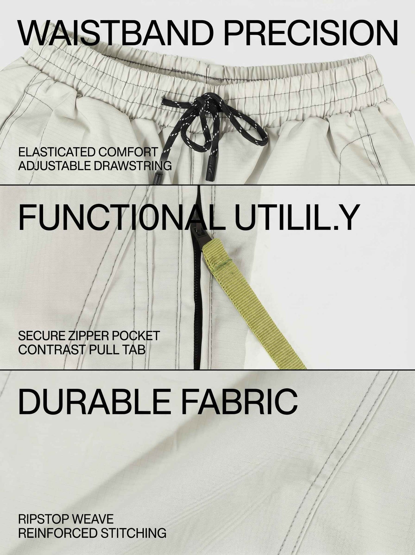 KZZ Casual Cargo Parachute Pants