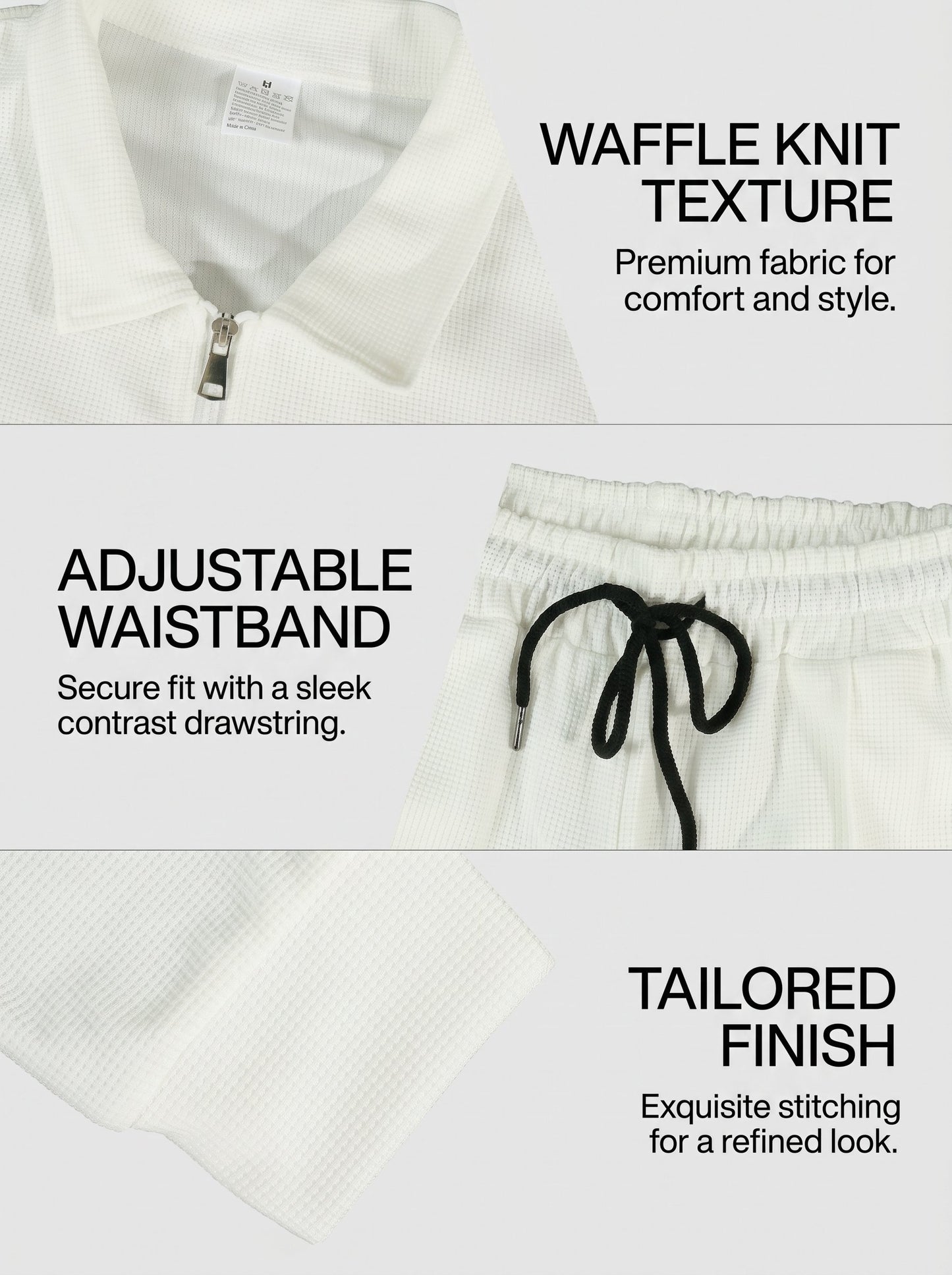 KZZ Men's Stylish Casual Waffle-Knit Business Jacket Suit