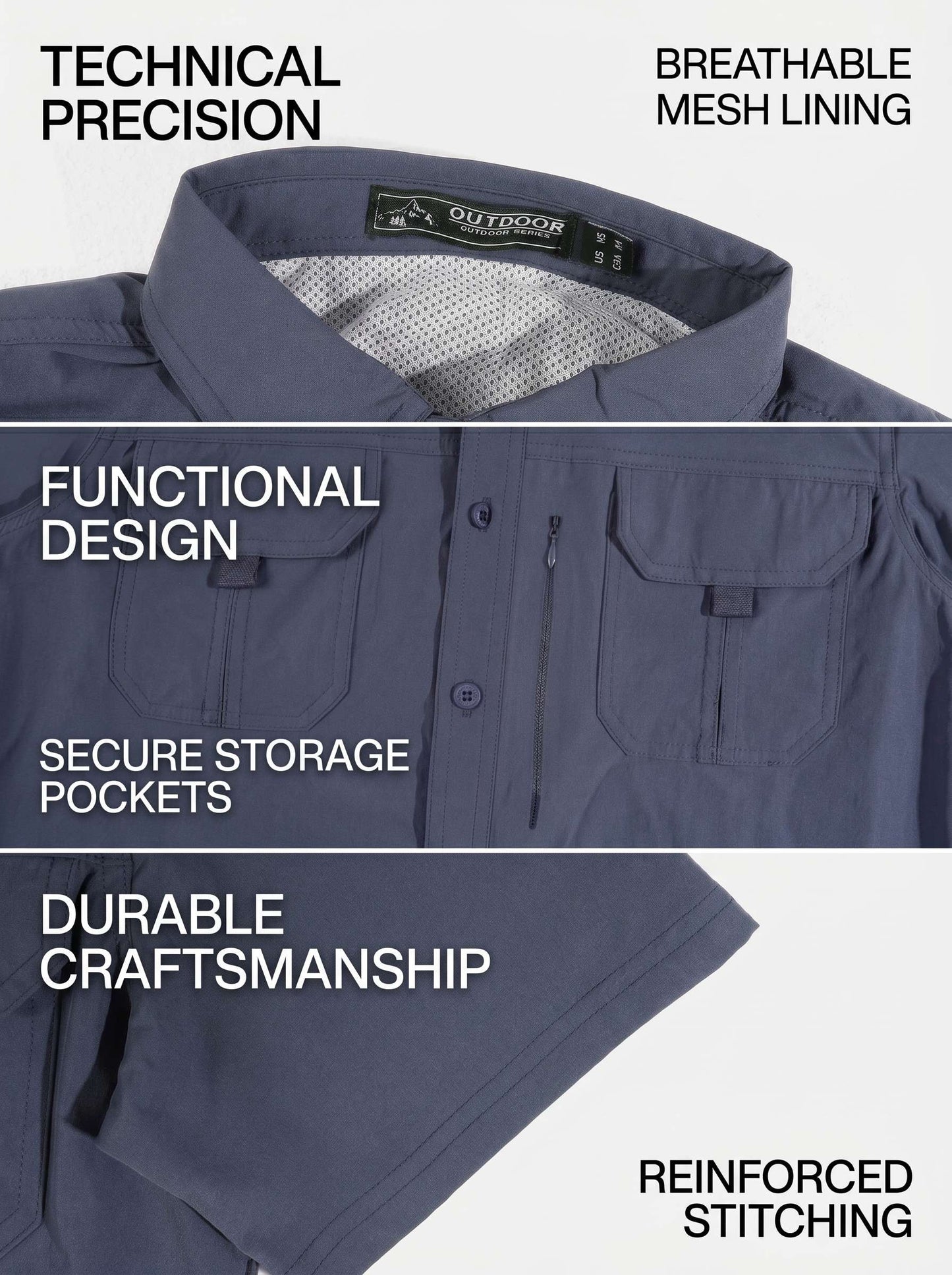 KZZ Men's Plus-Size Casual Shirt
