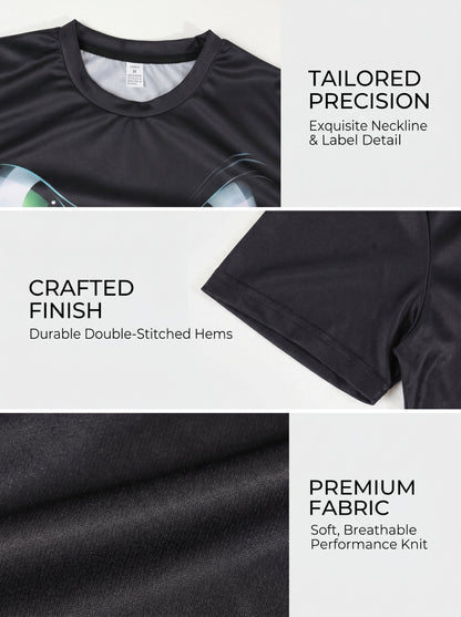 KZZ Men's 3D-Printed Short-Sleeve Shirt