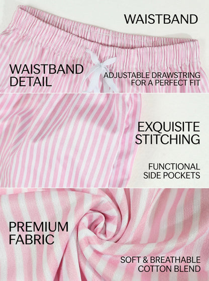 KZZ Men's Regular Fit Striped Print Shorts