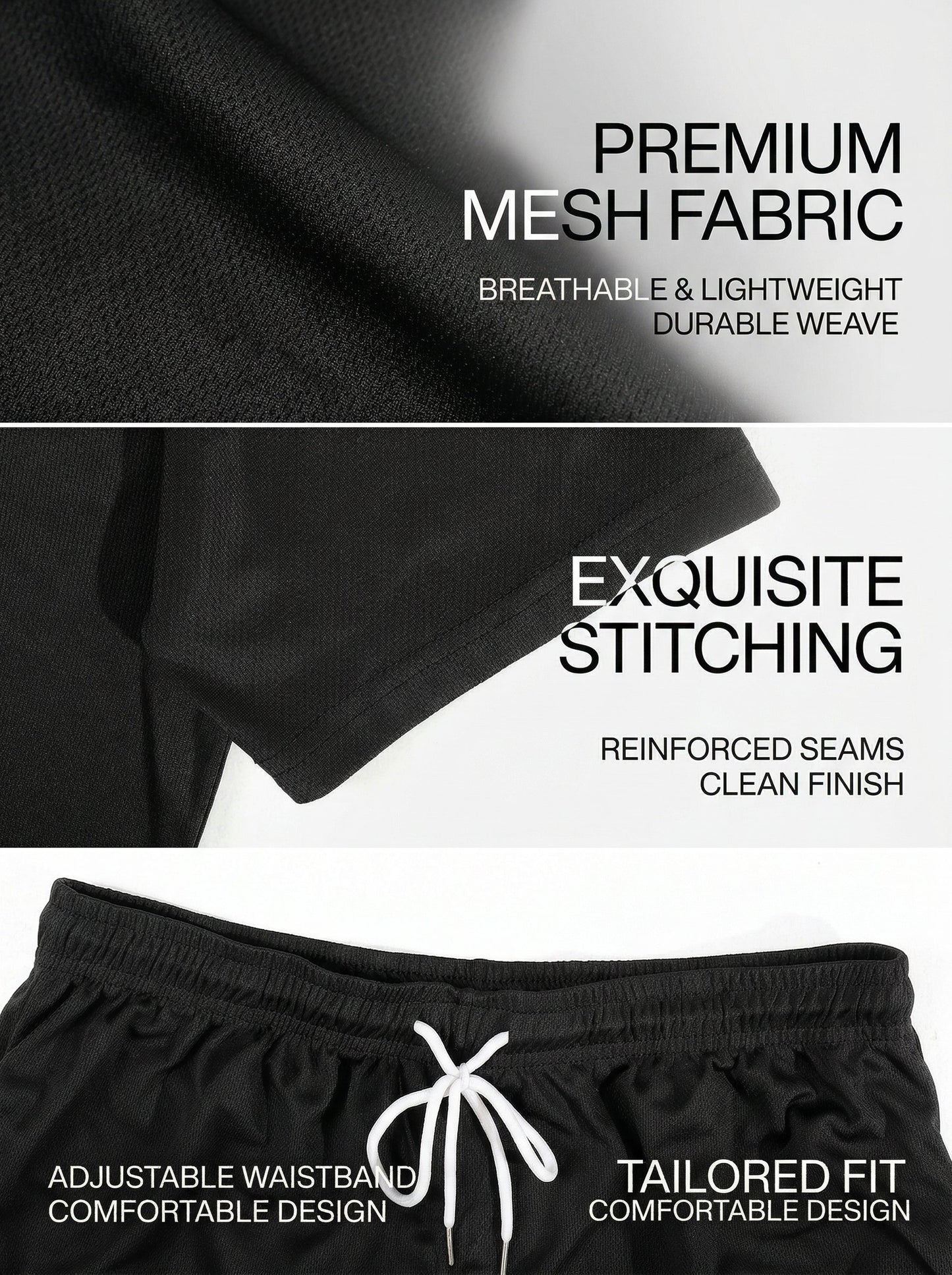 KZZ Men's  Letter Print Round Neck Shortsleeve Tee & Drawstring Waist Shorts Set
