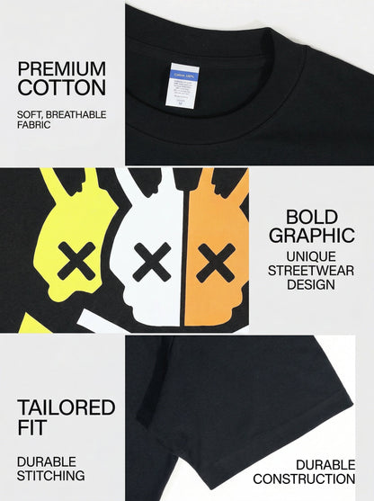 KZZ Men's Casual Crew-Neck T-Shirt