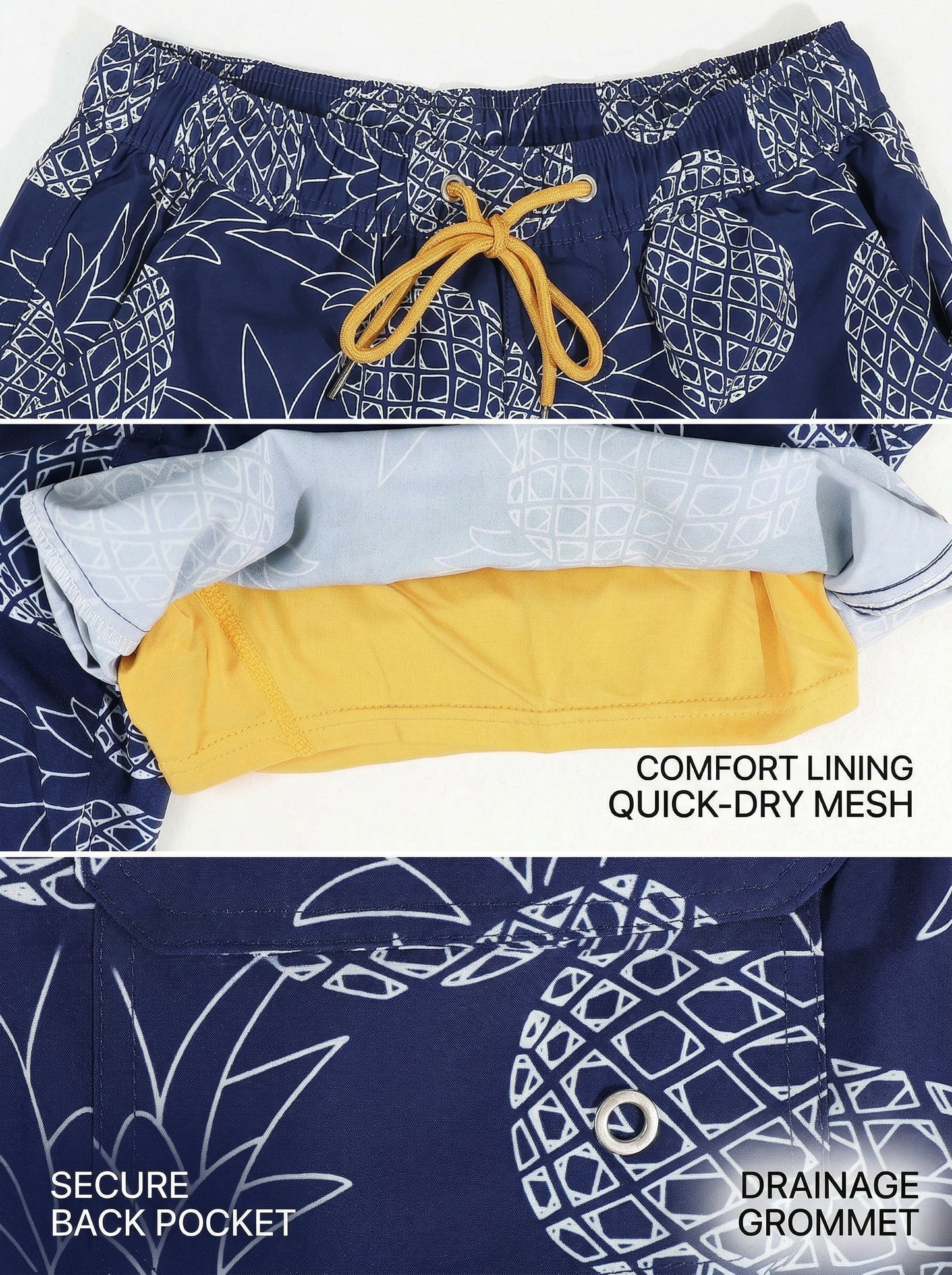 KZZ Quick-Drying Beach Swim Trunks