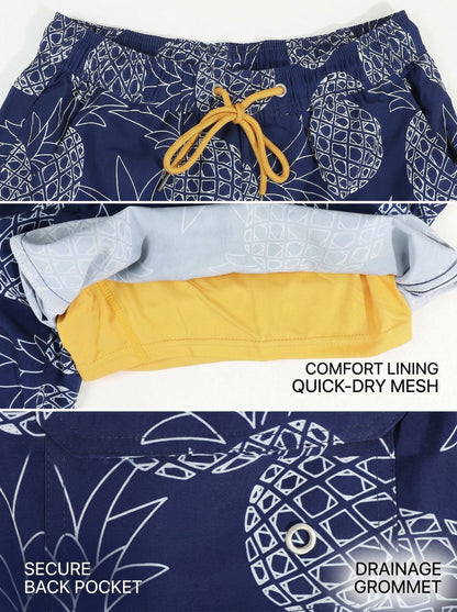 KZZ Quick-Drying Beach Swim Trunks