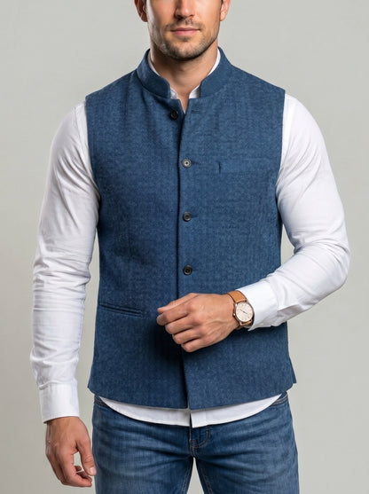 KZZ Men's Herringbone Vest
