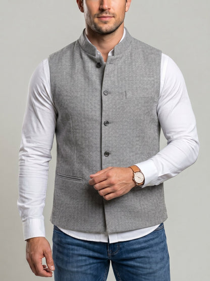 KZZ Men's Herringbone Vest