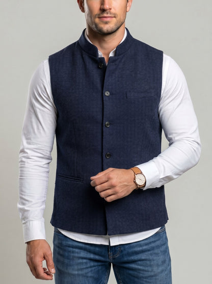KZZ Men's Herringbone Vest