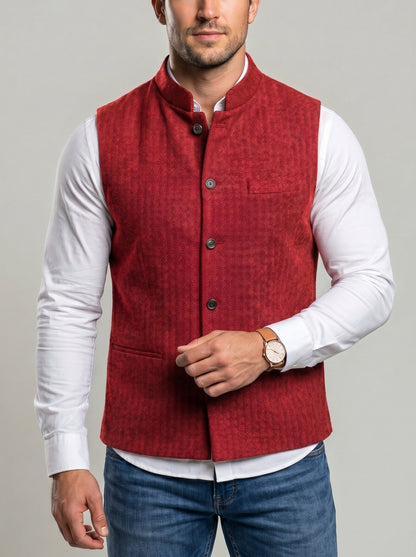 KZZ Men's Herringbone Vest